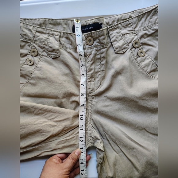 Calvin Klein Women's Capri Roll-Tab Shorts Utility Outdoor,Hiking sz 10,Cotton. - Picture 12 of 16